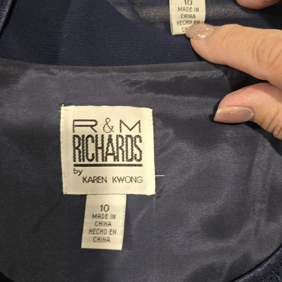 Vintage R&M Richards By Karen Kwong Elegant Blue Three-Piece Set - Picture 10 of 11